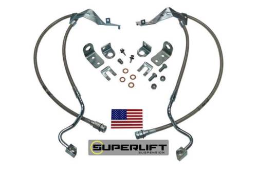SuperLift - 91520 | Superlift Bullet Proof Front Brake Hose (2005-2007 F250, F350 with 4-8" Lift)