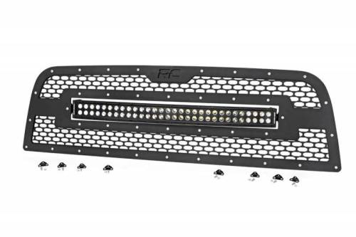 Rough Country - 70152 | Dodge Mesh Grille w/30in Dual Row Black Series LED (13-18 Ram 2500/3500)