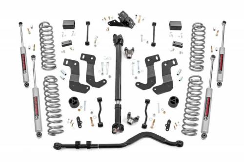 Rough Country - 65431 | Rough Country 3.5 Inch Lift Kit With Control Arm Drop Brackets For Jeep Wrangler JL Unlimited 4WD | 2018-2023 | N3 Shocks, Non-Rubicon