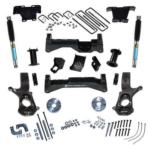 SuperLift - K898B | Superlift 8 inch Suspension Lift Kit with Bilstein Shocks (2007-2016 Silverado, Sierra 1500 4WD | OE Cast Steel Control Arms)