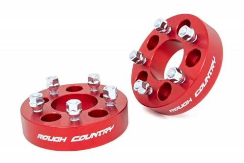 Rough Country - 1090RED | Rough Country 1.5 Inch Wheel Spacers (1984-2001 Cherokee XJ 2WD/4WD | 1997-2006 Wrangler TJ 2WD/4WD)