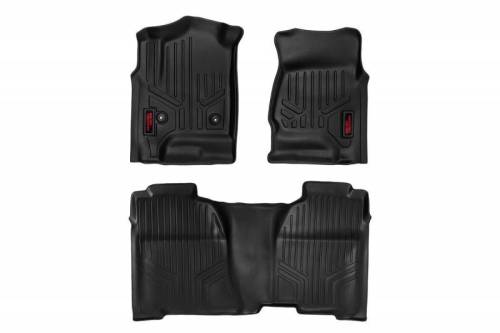 Rough Country - M-21513 | Rough Country Floor Mats For Chevrolet Colorado / GMC Canyon (2015-2022) | Front & Second Row, Crew Cab