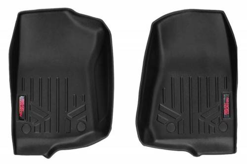 Rough Country - M-6150 | Rough Country Floor Mats For Jeep Gladiator JT (2020-2024) / Wrangler JL (2018-2023) / Wrangler Unlimited (2018-2024) | Front