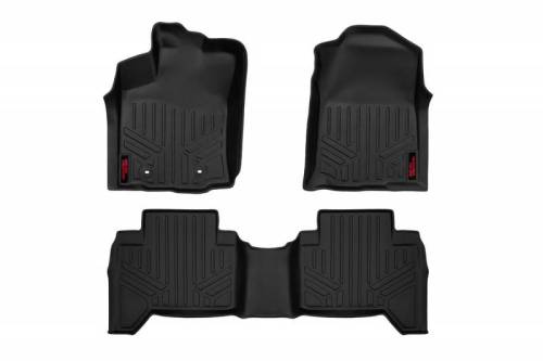 Rough Country - M-71216 | Rough Country Floor Mats For Toyota Tacoma 2WD/4WD (2016-2023) | Front & Second Row, Double Cab