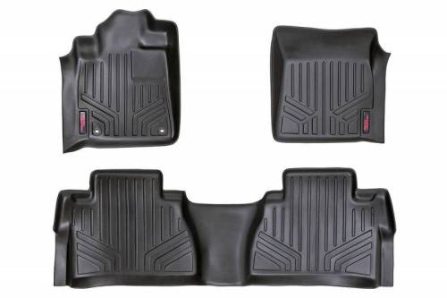 Rough Country - M-71770 | Rough Country Floor Mats For Toyota Tundra 2WD/4WD (2014-2021) | Front & Second Row, CrewMax Cab
