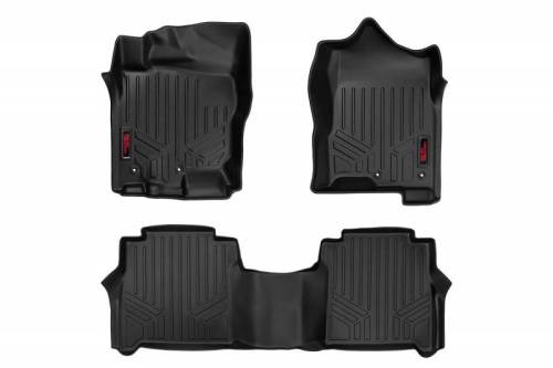 Rough Country - M-80513 | Heavy Duty Floor Mats [Front/Rear]-(08-22 Nissan Frontier | Crew Cab)