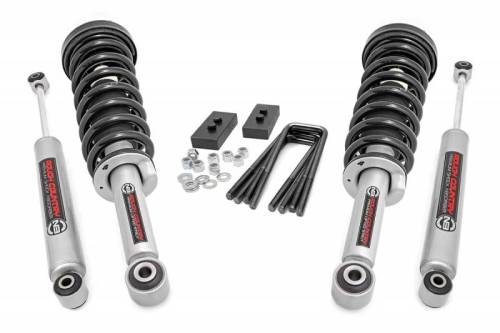 Rough Country - 50004 | Rough Country 2 Inch Lift Kit For Ford F-150 4WD | 2009-2013 | Lifted N3 Struts, Premium N3 Shocks