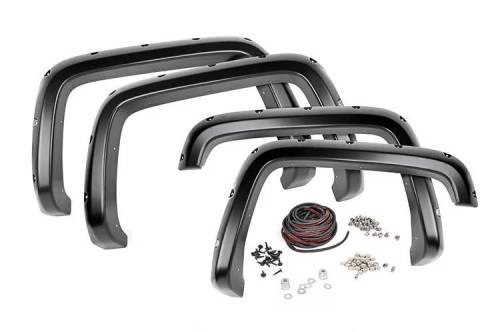 Rough Country - F-G11412 | GMC Pocket Fender Flares w/Rivets (14-15 Sierra 1500)