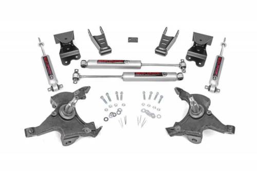 Rough Country - 725.20 | Rough Country 2 Inch Front / 4 Inch Rear Complete Lowering Kit (1988-1998 C1500 Pickup 2WD)