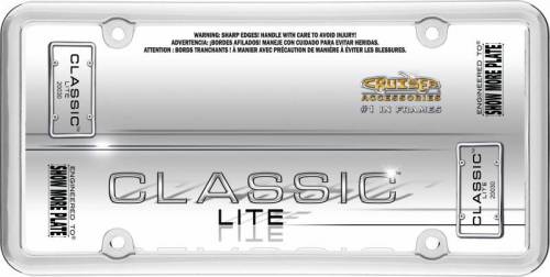 Cruiser Accessories - 20030 | Cruiser Accessories Classic Lite, Chrome License Plate Frame