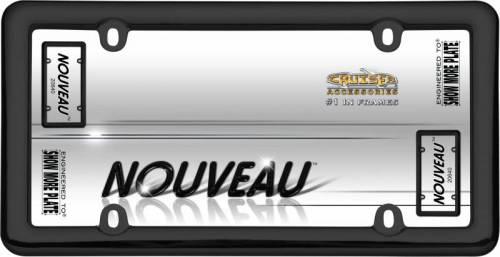 Cruiser Accessories - 20640 | Cruiser Accessories Nouveau, Black Plastic License Plate Frame