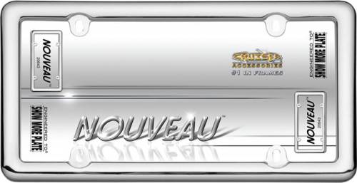 Cruiser Accessories - 20643 | Nouveau, Chrome Plastic License Plate Frame