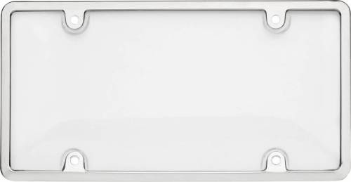 Cruiser Accessories - 62031 | Cruiser Accessories Cruiser Accessories Tuf Combo Chrome License Plate Frame | Clear