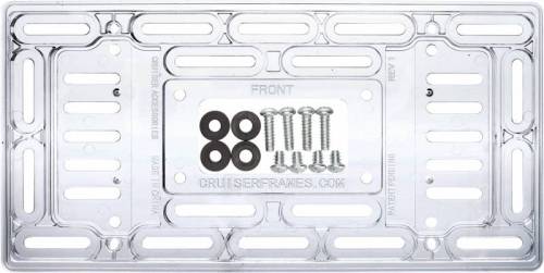 Cruiser Accessories - 79000 | Universal License Plate Mount, Clear