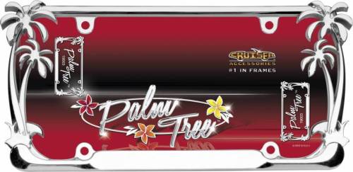 Cruiser Accessories - 19003 | Cruiser Accessories Palm Tree, Chrome License Plate Frame