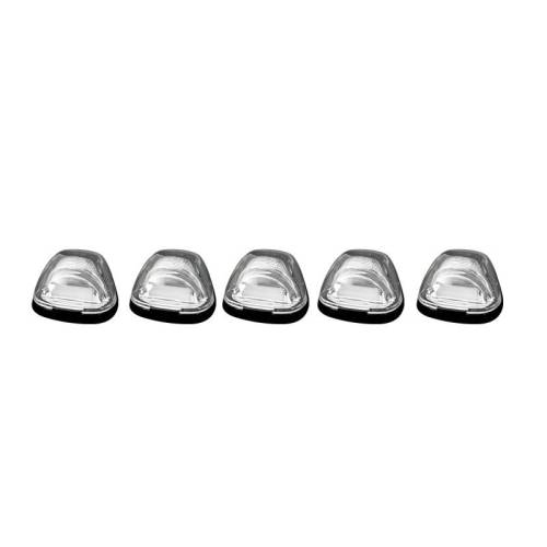 Recon Truck Accessories - 264143CLHP | (5-Piece Set) Clear Cab Roof Light Lens with Amber High-Power OLED Bar-Style LED’s – Complete Kit With Wiring & Hardware