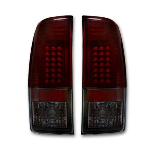 Recon Truck Accessories - 264176RBK | LED Tail Lights – Dark Red Smoked Lens