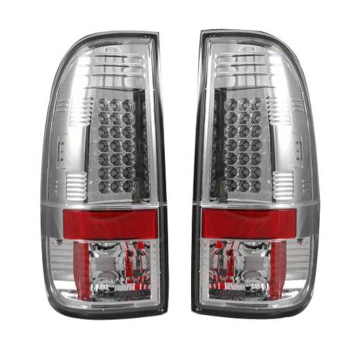 Recon Truck Accessories - 264172CL | Straight aka “Style” Side LED Tail Lights – Clear Lens