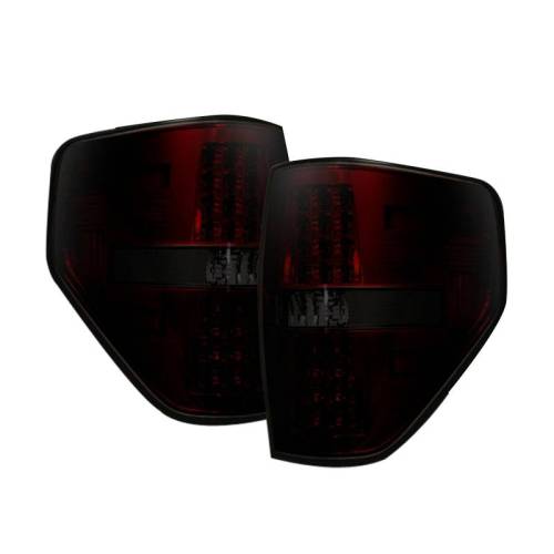 Recon Truck Accessories - 264168RBK | LED Tail Lights – Dark Red Smoked Lens