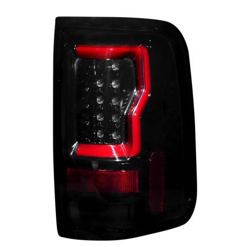 Recon Truck Accessories - 264378BK | Straight aka “Style” Side OLED Tail Lights – Smoked Lens