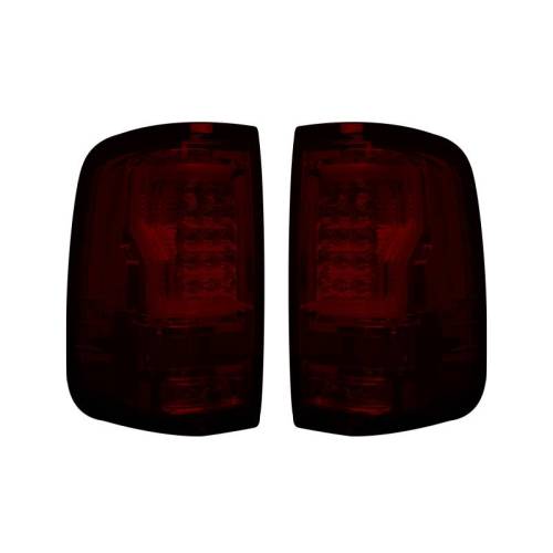 Recon Truck Accessories - 264378RD | Straight aka “Style” Side OLED Tail Lights – Red Lens