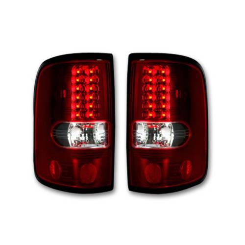 Recon Truck Accessories - 264178RD | Straight aka “Style” Side LED Tail Lights – Red Lens