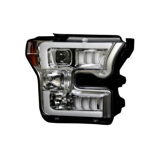 Recon Truck Accessories - REC264290CLC | Recon Projector Headlights in Clear/Chrome (2015-2017 F150 Replaces OEM Halogen Style Headlights Only)