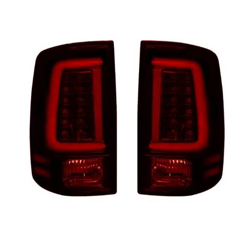 Recon Truck Accessories - 264336RBK | OLED Tail Lights (Replaces Factory OEM LED Tail Lights ONLY) – Dark Red Smoked Lens