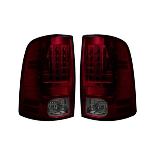 Recon Truck Accessories - 264169RBK | LED Tail Lights (Replaces Factory OEM Halogen Tail Lights) – Dark Red Smoked Lens