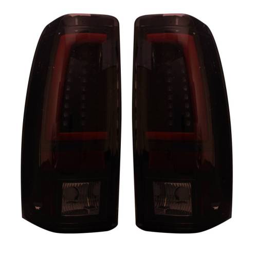 Recon Truck Accessories - 264373RBK | OLED Tail Lights – Dark Red Smoked Lens