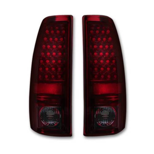 Recon Truck Accessories - 264173RBK | LED Tail Lights – Dark Red Smoked Lens