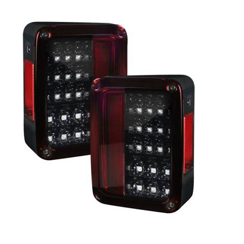 Recon Truck Accessories - 264234RBK | LED Taillights – Red Smoked Lens