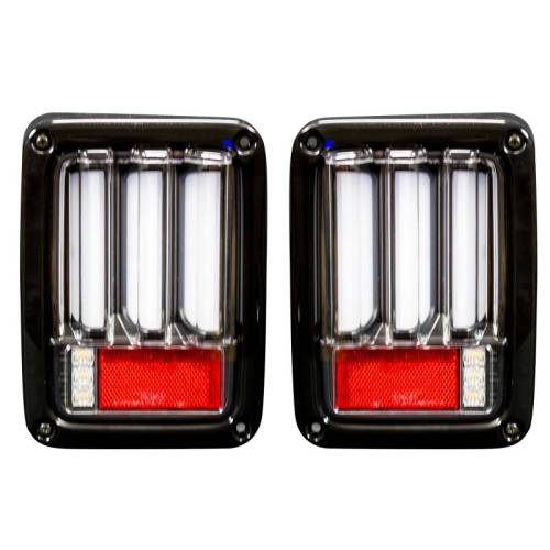 Recon Truck Accessories - 264234LEDCL | Scanning OLED Bar-Style LED Taillights – Clear Lens
