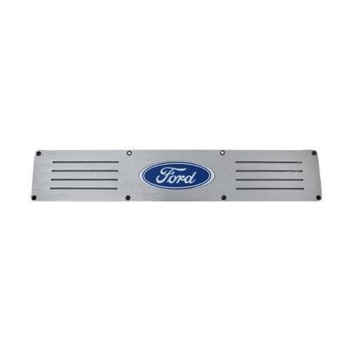Recon Truck Accessories - 264121RFD | Front & Rear Illuminated Door Sill | Brushed Finish - Blue Illumination