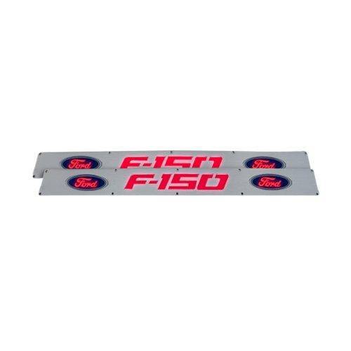 Recon Truck Accessories - 264321FDRD | Front Illuminated Door Sill | Brushed Finish - Red Illumination
