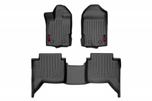 Rough Country - M-51002 | Rough Country Floor Mats For Ford Ranger (2019-2023) | Front & Second Row, Crew Cab