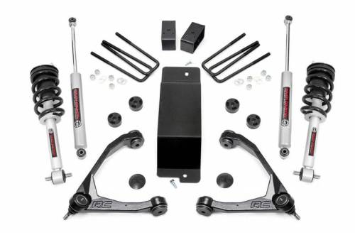 Rough Country - 19432 | Rough Country 3.5in Suspension Lift Kit With Upper Control Arms and N3 Struts For Chevrolet Silverado/GMC Sierra 1500 | 2014-2016