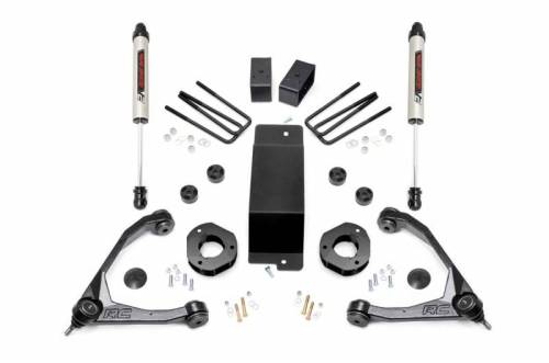 Rough Country - 19470 | Rough Country 3.5 Inch Suspension Lift Kit With Forged Upper Control Arms And V2 Shocks Chevrolet Silverado/GMC Sierra 1500 | 2007-2016