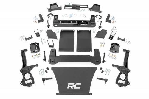 Rough Country - 29900 | Rough Country 6 Inch Lift Kit Strut Spacers / Shock Extension Rear (2019-2024 Silverado, Sierra 1500 2WD/4WD | 4.3L, 5.3L, 6.2L Gas Engine | Multi Leaf Springs | Adaptive Ride Models ONLY)