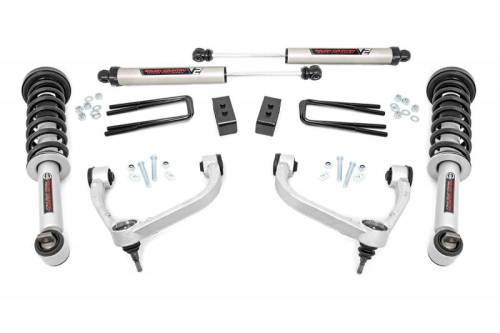 Rough Country - 54570 | 3 Inch Ford Bolt-On Arm Lift Kit w/ Struts & V2 Shocks (14-20 F-150 4WD)