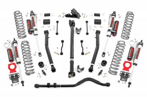 Rough Country - 62850 | Rough Country 3.5 Inch Lift Kit With Adjustable Control Arm For Jeep Wrangler JL | 2018-2023 | Vertex Reservoir Shocks, Non-Rubicon