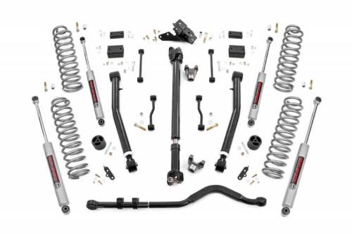 Rough Country - 90930 | Rough Country 3.5 Inch Lift Kit With Adjustable Control Arm For Jeep Wrangler JL | 2018-2023 | Premium N3 Shocks, Rubicon