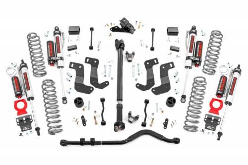 Rough Country - 65450 | Rough Country 3.5 Inch Lift Kit With Control Arm Drop Brackets For Jeep Wrangler JL Unlimited 4WD | 2018-2023 | Vertex Reservoir Shocks, Non-Rubicon