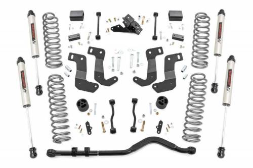 Rough Country - 66870 | Rough Country 3.5 Inch Lift Kit With Control Arm Drop Brackets For Jeep Wrangler JL Unlimited 4WD | 2018-2023 | V2 Monotube Shocks