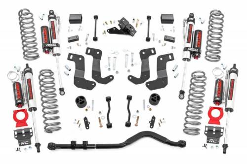 Rough Country - 66850 | Rough Country 3.5 Inch Lift Kit With Control Arm Drop Brackets For Jeep Wrangler JL Unlimited 4WD | 2018-2023 | Vertex Reservoir Shocks