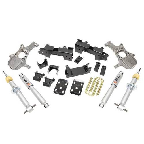 Belltech - 1040SP | Belltech 2 to 4 Inch Front /  6 Inch Rear Complete Lowering Kit with Street Performance Shocks (2019-2023 Silverado/Sierra 1500 2WD)