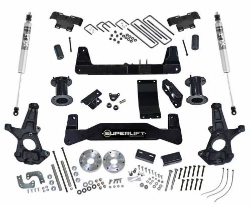SuperLift - K162F | Superlift 6.5 Inch Suspension Lift Kit with Fox 2.0 Shocks (2007-2013 Silverado, Sierra 1500 4WD)