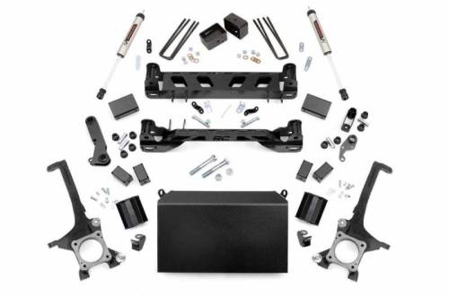 Rough Country - 75470 | 6 Inch Toyota Suspension Lift Kit w/ Strut Spacers, V2 Monotube Shocks