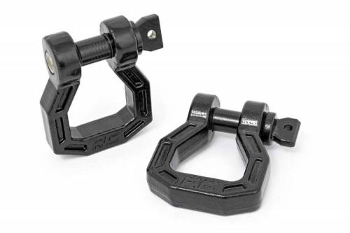 Rough Country - RS118 | Forged D-Ring Set [Black, Pair]