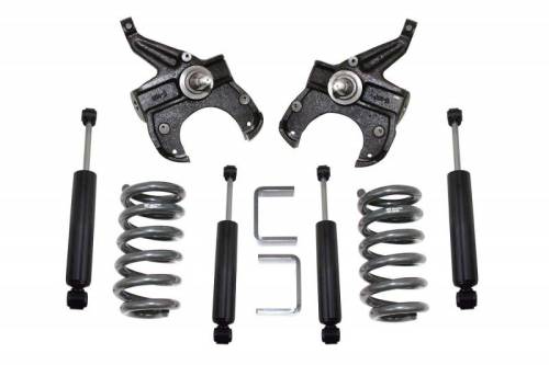 MaxTrac Suspension - K331155L | Complete 5/5 Lowering Kit (1973-1987 Chevrolet, GMC C10 2WD | 8 Cylinder, LD Brakes)